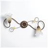 Biluce Plafoniera classica 2 luci stile ferro battuto Ottone-Rame lampadario MADE in ITALY