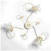Biluce Plafoniera Classica 3 Luci Stile Ferro Battuto Avorio-Oro Lampadario Made In Italy