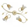 Biluce Plafoniera classica 4 luci stile ferro battuto Avorio-Oro lampadario MADE in ITALY