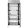 Ristosubito Armadio Portaoggetti in acciaio inox 304 IXP n.2 ante a battente profondità anta cm 40 Modello 69405 Dim. cm L.120 P.40 H.215