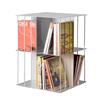 KRIPTONITE libreria autoportante KROSSING ROTANTE 50x50xH66 cm ALLUMINIO - 065XRA+065YRA