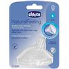Chicco Natural Feeling - Tettarella in Silicone 0M+ Flusso Normale, 1 Pezzo