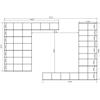 KRIPTONITE libreria da parete KROSSING composizione 87 - 100x04T25A+24x04T20A+4x04M20A+6x04M10A+8x04M06A