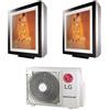 Lg Climatizzatore LG Dual Split Art Cool Gallery 9+9 9000+9000 Btu Inverter A++ MU2R17 WIFI ready