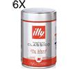 (6 CONFEZIONI X 250g) ILLY - Caffè Macinato Espresso Tostato Classico