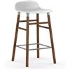 NORMANN COPENHAGEN sgabello FORM BARSTOOL H 65 cm basamento in noce - 602786