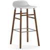 NORMANN COPENHAGEN sgabello FORM BARSTOOL H 75 cm basamento in noce - 602804