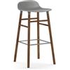 NORMANN COPENHAGEN sgabello FORM BARSTOOL H 75 cm basamento in noce - 602805