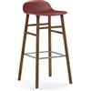 NORMANN COPENHAGEN sgabello FORM BARSTOOL H 75 cm basamento in noce - 602809