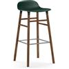 NORMANN COPENHAGEN sgabello FORM BARSTOOL H 75 cm basamento in noce - 602808