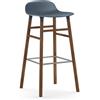 NORMANN COPENHAGEN sgabello FORM BARSTOOL H 75 cm basamento in noce - 602807