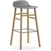NORMANN COPENHAGEN sgabello FORM BARSTOOL H 75 cm basamento in rovere - 602799