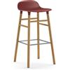 NORMANN COPENHAGEN sgabello FORM BARSTOOL H 75 cm basamento in rovere - 602803