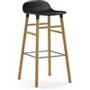 NORMANN COPENHAGEN sgabello FORM BARSTOOL H 75 cm basamento in rovere - 602800