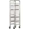 FORCAR Carrello Porta Teglie GN Rinforzato in Acciaio Inox - Capacità N° 14 Teglie GN1/1