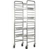 FORCAR Carrello Porta Teglie GN Rinforzato in Acciaio Inox - Capacità N° 14 o 28 Teglie