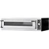 Prismafood Forno elettrico meccanico per pizza - mod. trays 9 glass - n. 1 camere - piano di cottura in mattoni refrattari - dimensioni camera cm l 123 x p 108 x 17,5 h - capacità: n. pizze 9 (Ø cm 35)/n. 5 teglie cm 60x40 - potenza 15,3 kw - norma ce