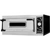 Prismafood Forno elettrico meccanico per pizza - mod. trays 6 - n. 1 camere - piano in mattoni refrattari - dimensioni camera cm l 82 x p 108 x 17,5 h - capacità: n. pizze 6 (Ø cm 35)/n. 3 teglie in verticale cm 60x40 - potenza 10,2 kw - norma ce
