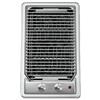 Ⓜ️🔵🔵🔵 Alpes F 530/GE - Grill elettrico da incasso semifilo, acciaio inox, con roccia lavica, profondità 51cm