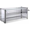 Ristosubito Vetrina espositore da banco neutra TP Modello KB82N in lamiera di acciaio inox Dim. cm L.87 P.37 H.39