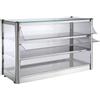 Ristosubito Vetrina espositore da banco neutra TP in lamiera di acciaio inox Modello KB83N Dim. cm L.87 P.37 H.54