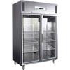 FORCAR Armadio Frigorifero GN1410TNG con Doppia Porta in Vetro - Capacità Lt 1325 - Temp -2° +8°