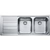 FRANKE lavello a 2 vasche + gocciolatoio LOGICA LINE LLL 621 - 101.0086.284