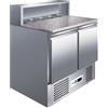 FORCAR Saladette Statica in Acciaio AISI 304 - N° 2 Ante e Piano in Granito - Capacità N° 5 Bacinelle GN1/6