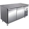 FORCAR Banco Refrigerato a 2 Porte con Piano in Granito - Pasticceria - Capacità lt 390
