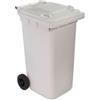 Ristosubito Bidone per rifiuti da esterno in polietilene ad alta densita HDPE con protezione anti UV MDL Colore BIANCO Modello 766625