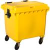 Ristosubito Bidone per rifiuti da esterno in polietilene ad alta densità con protezione HDPE anti UV MDL Colore GIALLO Modello 766641