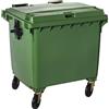 Ristosubito Bidone per rifiuti da esterno in polietilene ad alta densità con protezione HDPE anti UV MDL Capacità litri 660 Colore VERDE Modello 766643