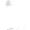 LUCEPLAN lampada da terra ON/OFF COSTANZA D13tif con stelo fisso alluminio e paralume bianco - 1D13NT01F020+9D1301511702