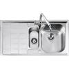 BARAZZA lavello con 1 vasca e mezzo + gocciolatoio a sinistra B-LEVEL 1LLV100/S - 1LLV100/S