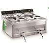 Fama Friggitrice Elettrica Da banco Modello MFR212R con rubinetto Potenza 9000x2 Watt Capacità Lt. 12 + 12 Dim. cm L.80 P.70 H.42
