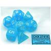 Chessex Set 7 dadi poliedrici Frosted (bianco/blu Carribbean) CHX27416
