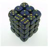Chessex Set 36 dadi D6 Twilight 12mm Speckled (giallo/blu sfumato) CHX25966