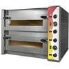Attrezzature Professionali Forno Pizza Girato FPLN66G con Camera Doppia - Versione L - Capacità 6 + 6 Pizze Ø 35 cm