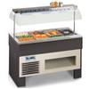 TecFrigo Isola buffet Isola/Espositiva Riscaldato per Gastronomia Modello PROXIMA 3 M DRY Vaschette GN Potenza Resistenze Vasca 1400 W