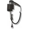 Ristosubito Asciugacapelli\Phon Elettrico MDC Abs Nero supporto da parete con attacco dall'alto e selezione per 2 velocità Assorbimento Motore: 40 W Modello SC0020CS Dim. cm L.10 P.18.5 H.21
