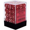 Chessex Set 36 dadi D6 12mm Opaque (bianco/rosso) CHX25804