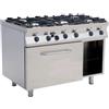 Ristosubito Cucina a gas 6 Fuochi CI Modello RisCu049 Forno gas GN 2/1 Potenza Gas 36,4 kW Dim. cm L.120 P.70 H.85