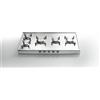 Ⓜ️🔵🔵🔵 Alpes R 100/5G - Piano cottura ribaltabile o da appoggio in acciaio inox a 5 fuochi, 99,5cm