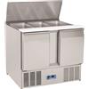 CoolHead Saladette Refrigerata GN1/1 con top inox apribile Modello CR92A - 2 porte autochiudenti Refrigerazione statica Capacità Lt. 270 Temp.°C. 0 / 8 Dim. cm L.104.5 P.70 H.88.3