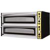 Ristosubito Forno Elettrico meccanico per pizza PF 2 camere di cottura Porta a vetro N. Pizze 9 +9(Ø cm 35) Modello ENDOR 99 GLASS