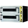 Ristosubito Forno Elettrico Meccanico per pizza PF 2 camere di cottura Porta a vetro N. Pizze 6 +6(Ø cm 32) Modello ALFA 66 Temp.°C. 50 / 500 Dim. cm L.97.5 P.121.4 H.74.5