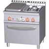 Allforfood Cucina a gas tuttapiastra + 2 fuochi con forno elettrico allforfood tpf2/78gpe linea elle