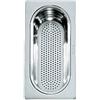 Alpes VDS3013 Vasca dissipatore rettangolare da sottopiano, acciaio inox, scarico con tappo, senza troppopieno, 35x18cm