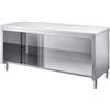 Allforfood Tavolo armadiato inox a giorno - piano top spessore cm 4 - lunghezza cm 80 - profondità cm 70 - altezza cm 85 - piano top inox aisi 304