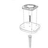 Arkema Design Fissaggio a vite D125 per doccia solare da esterni